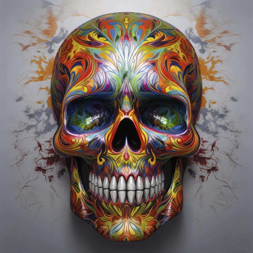 Day of the Dead skulls. Dia de los Muertos. Day of the Dead and Mexican Halloween background. Mexican tradition festival. Day of the dead sugar skull. Dia de los Muertos, photo