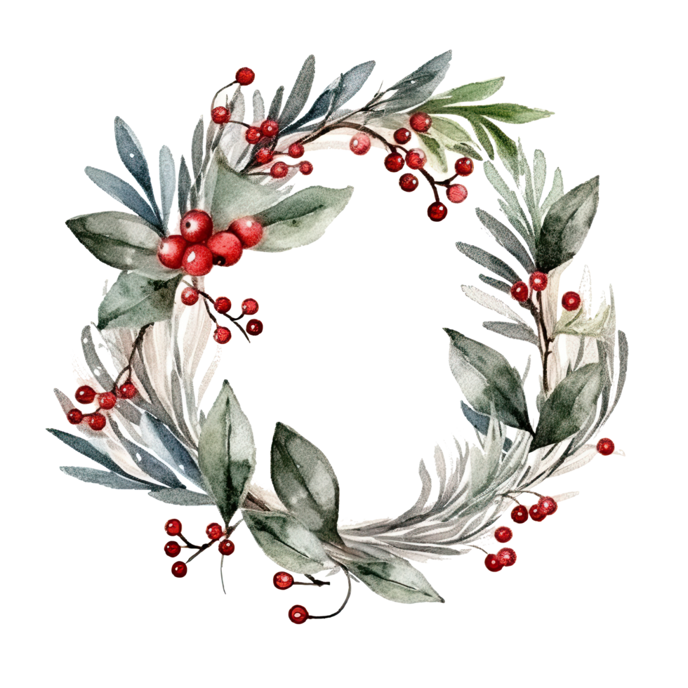 Watercolor Christmas background. Illustration png