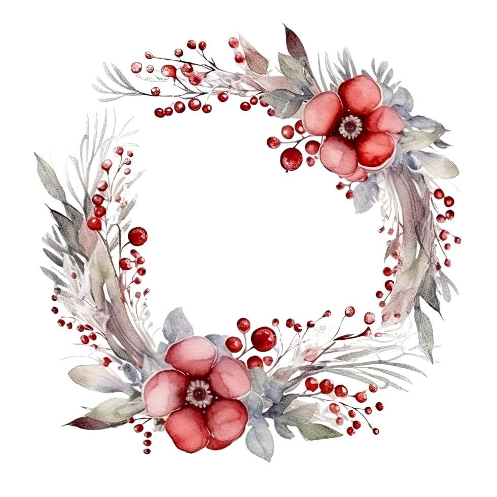 Watercolor Christmas background. Illustration png