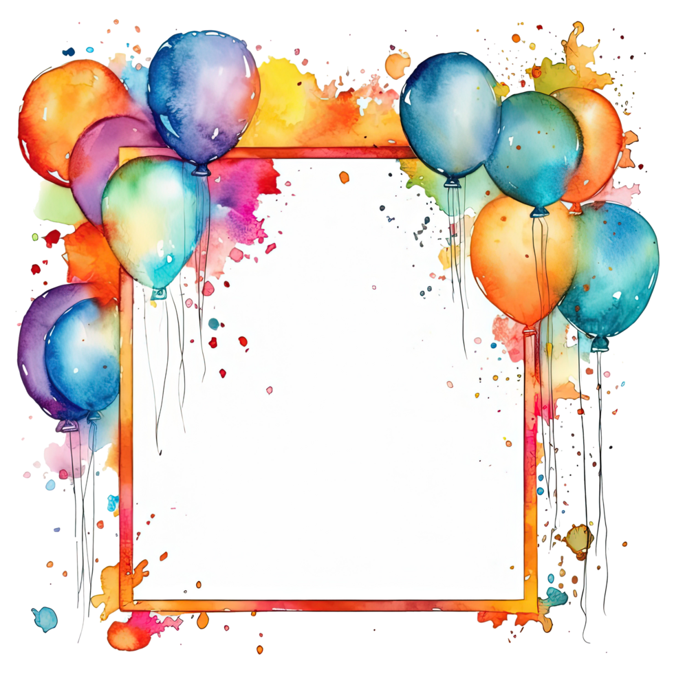 Kids cartoon birthday background. Illustration png