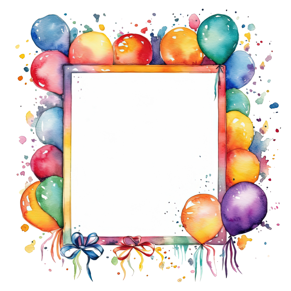 Kids cartoon birthday background. Illustration png