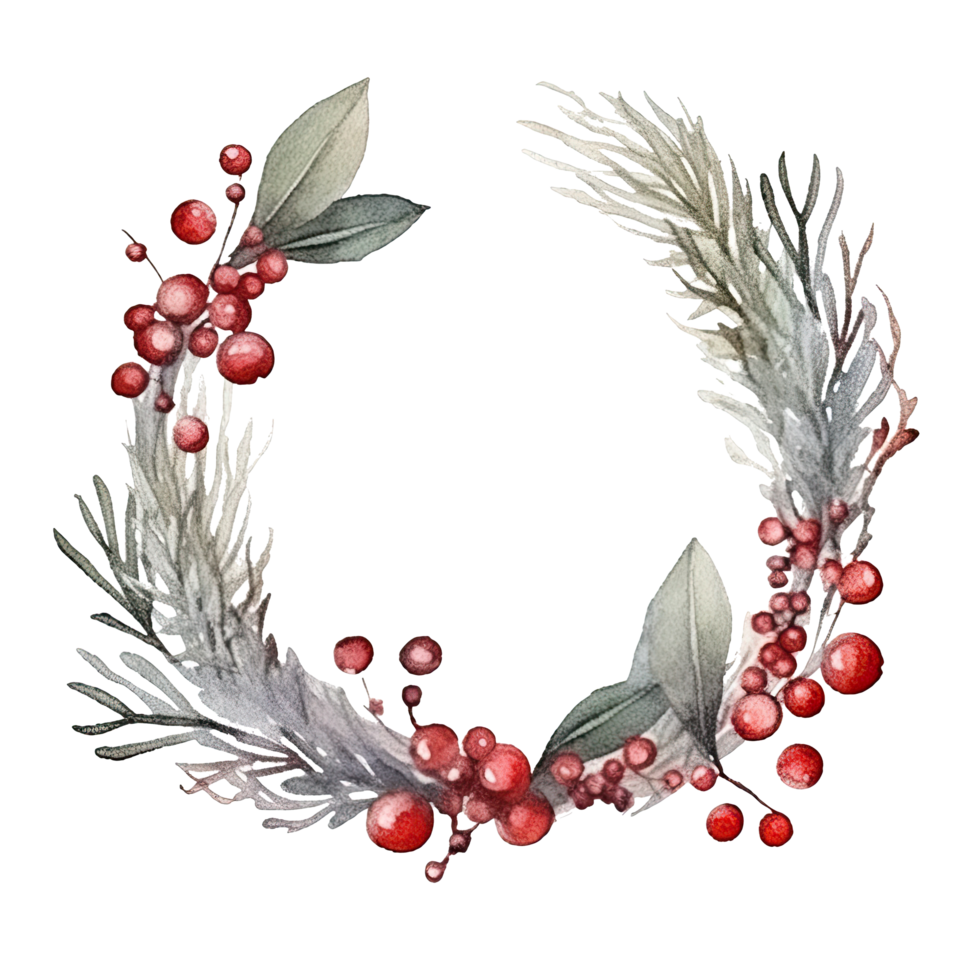 Watercolor Christmas background. Illustration png