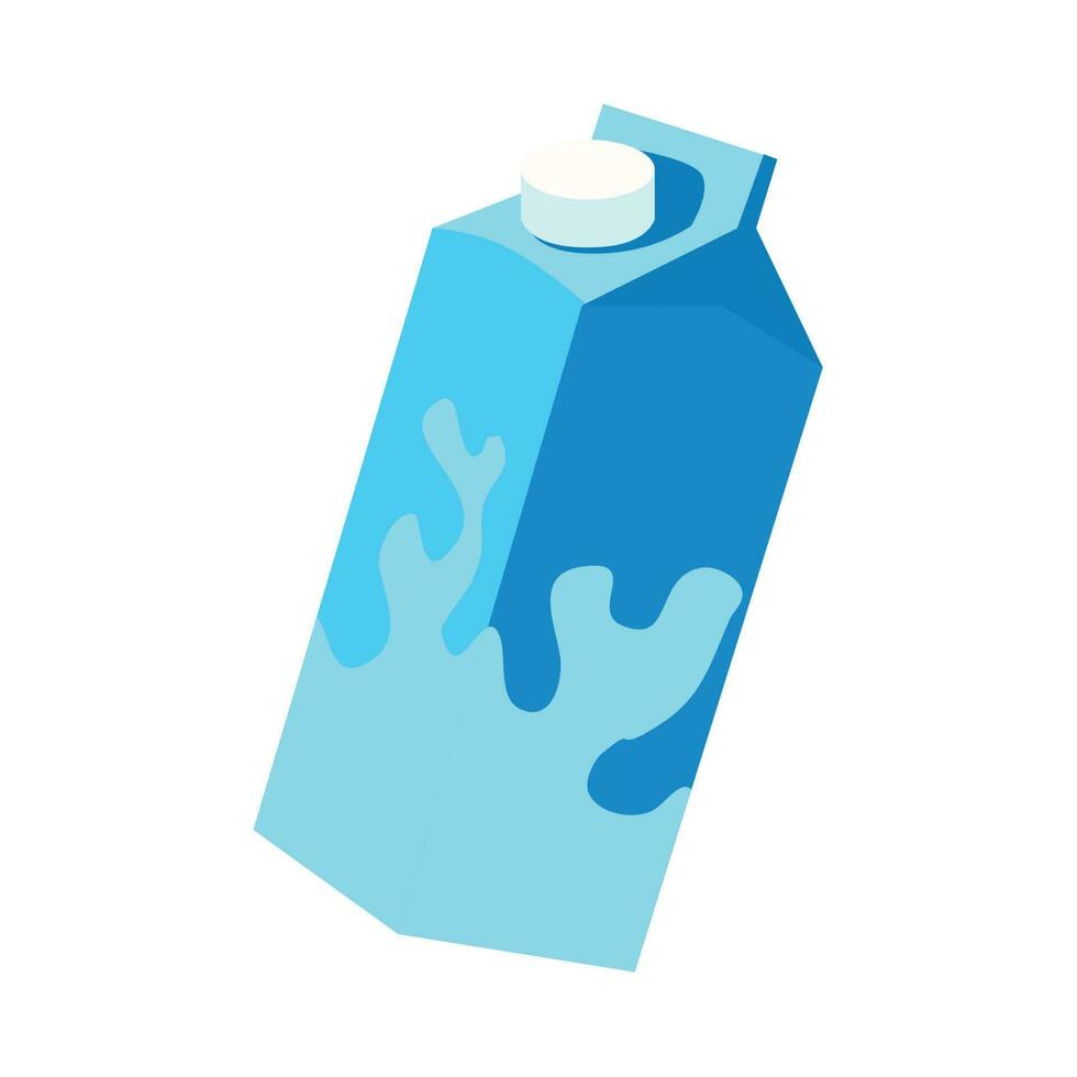 Illustration of milk in tetrabrick packaging vector