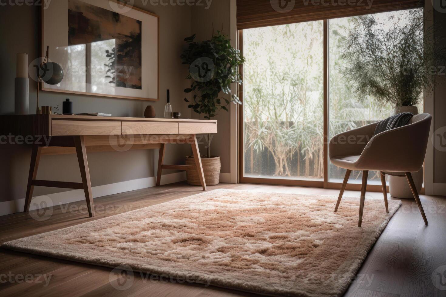 soft carpet in the house, design interior element photo