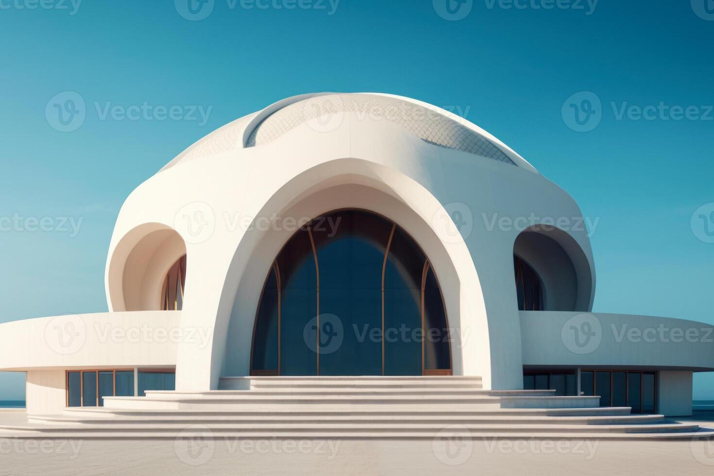 semicircular house futuristic architectural structure photo