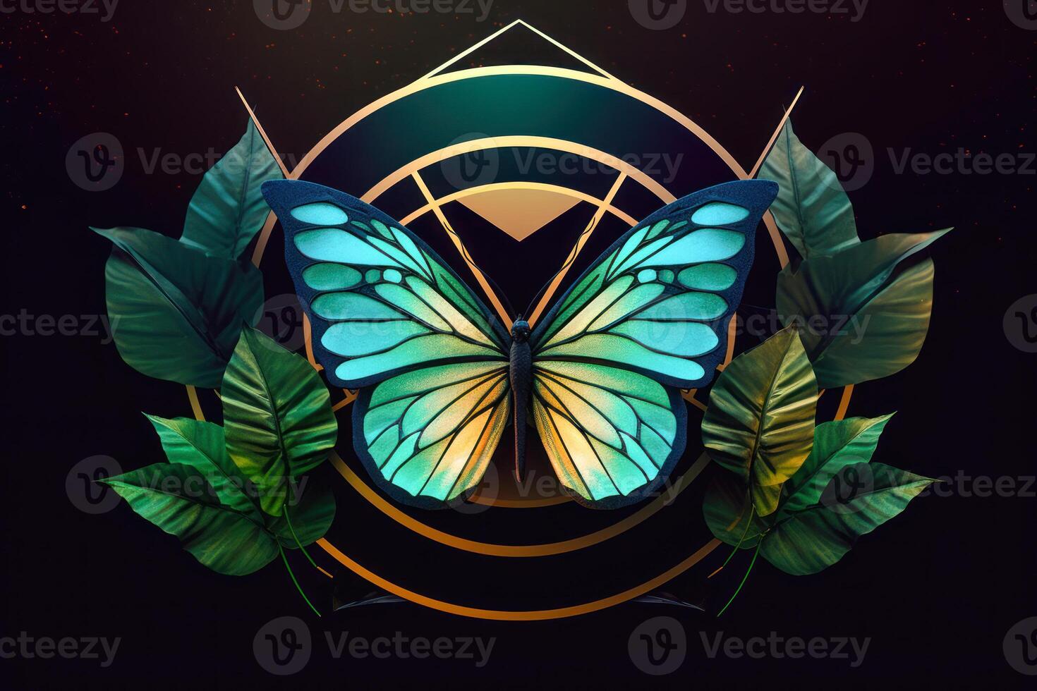 beautiful colorful butterfly logo photo