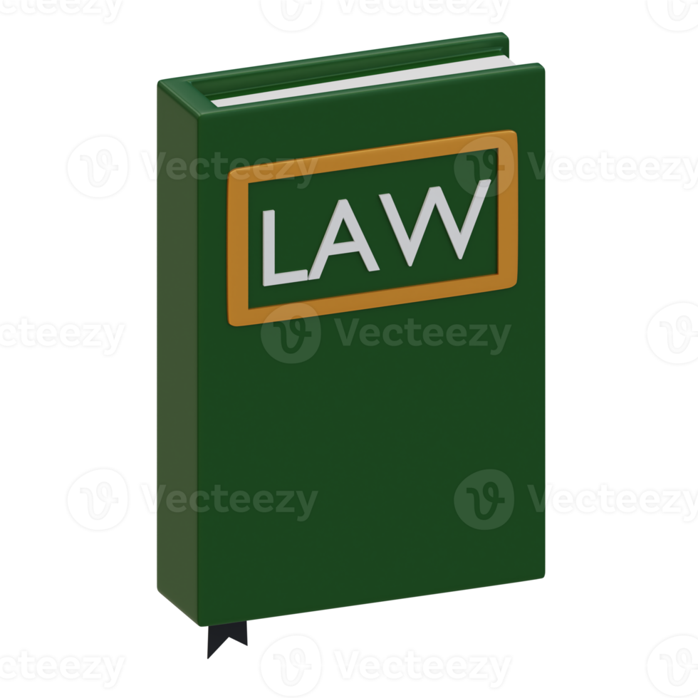 3d rendered book of law perfect for court design project png