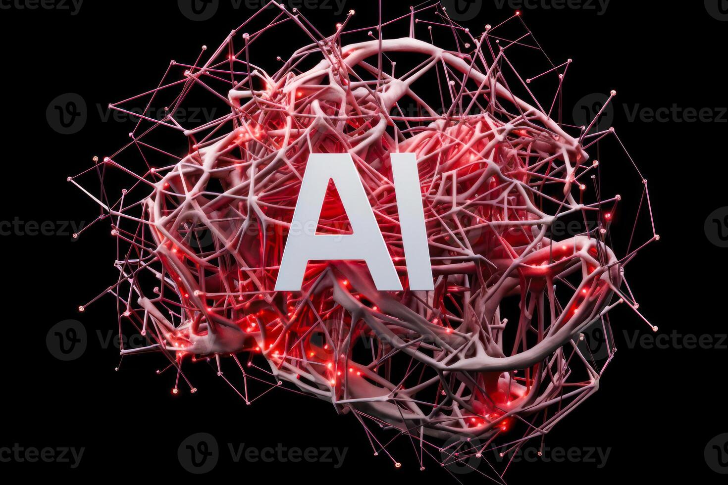 neural network red logo photo
