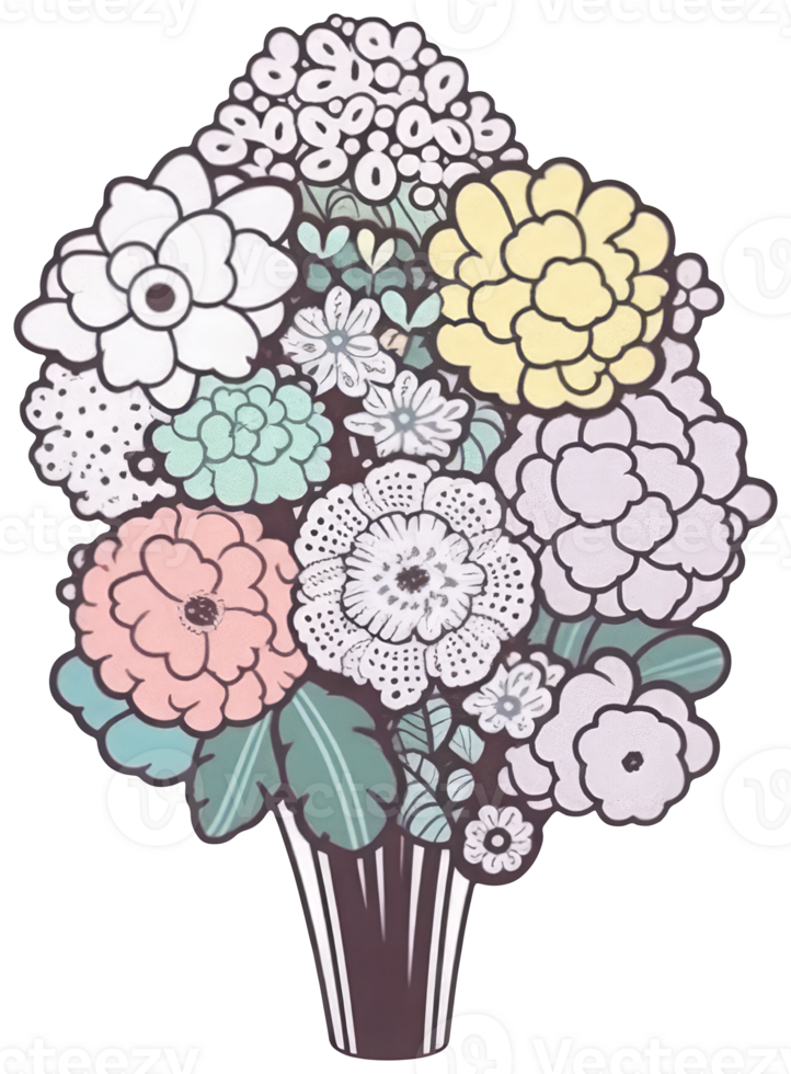 Flower sticker transparent illustration. . png