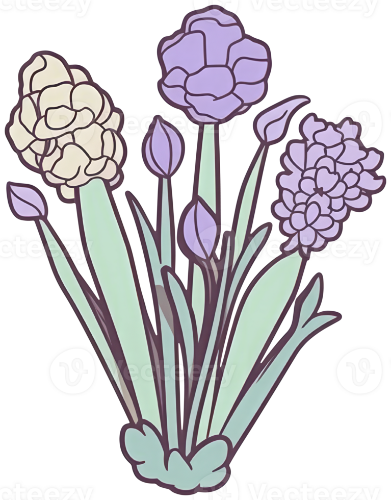 Flower sticker transparent illustration. . png
