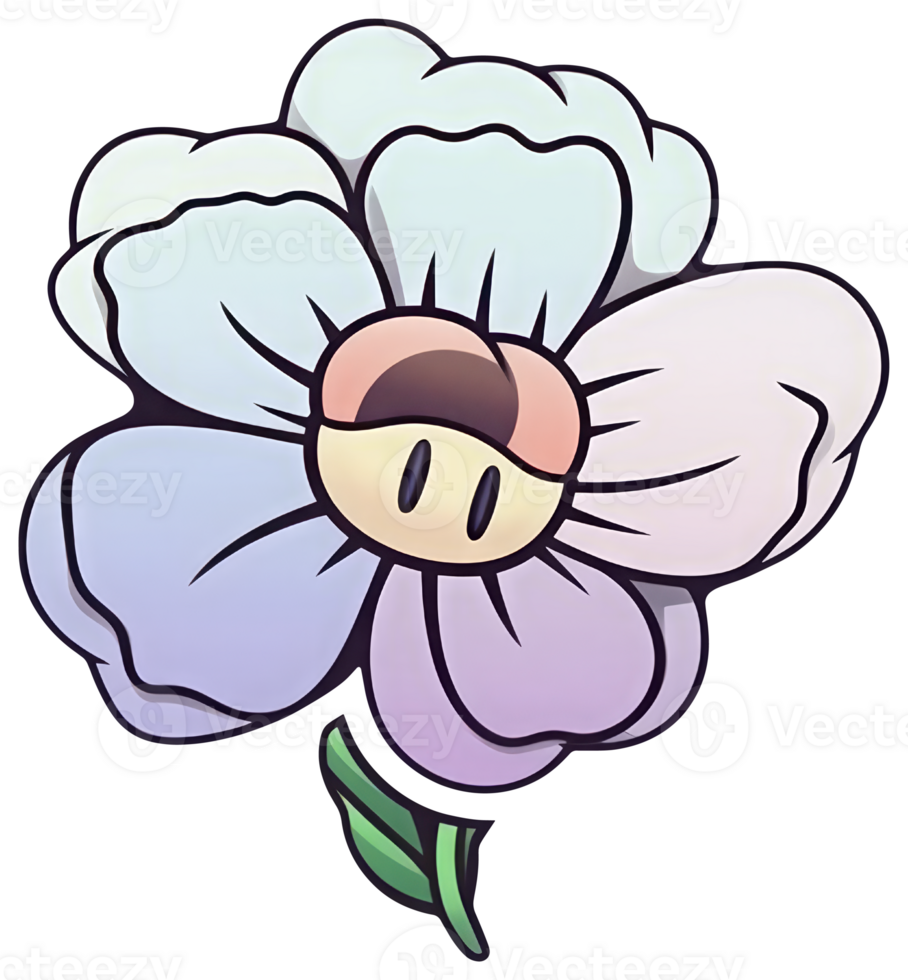 Flower sticker transparent illustration. . png