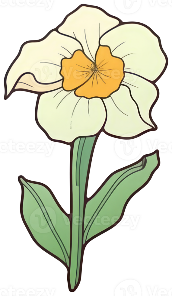 Flower sticker transparent illustration. . png