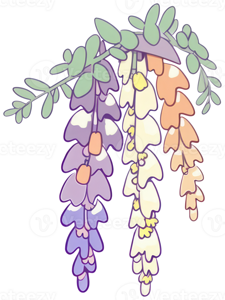 Flower sticker transparent illustration. . png
