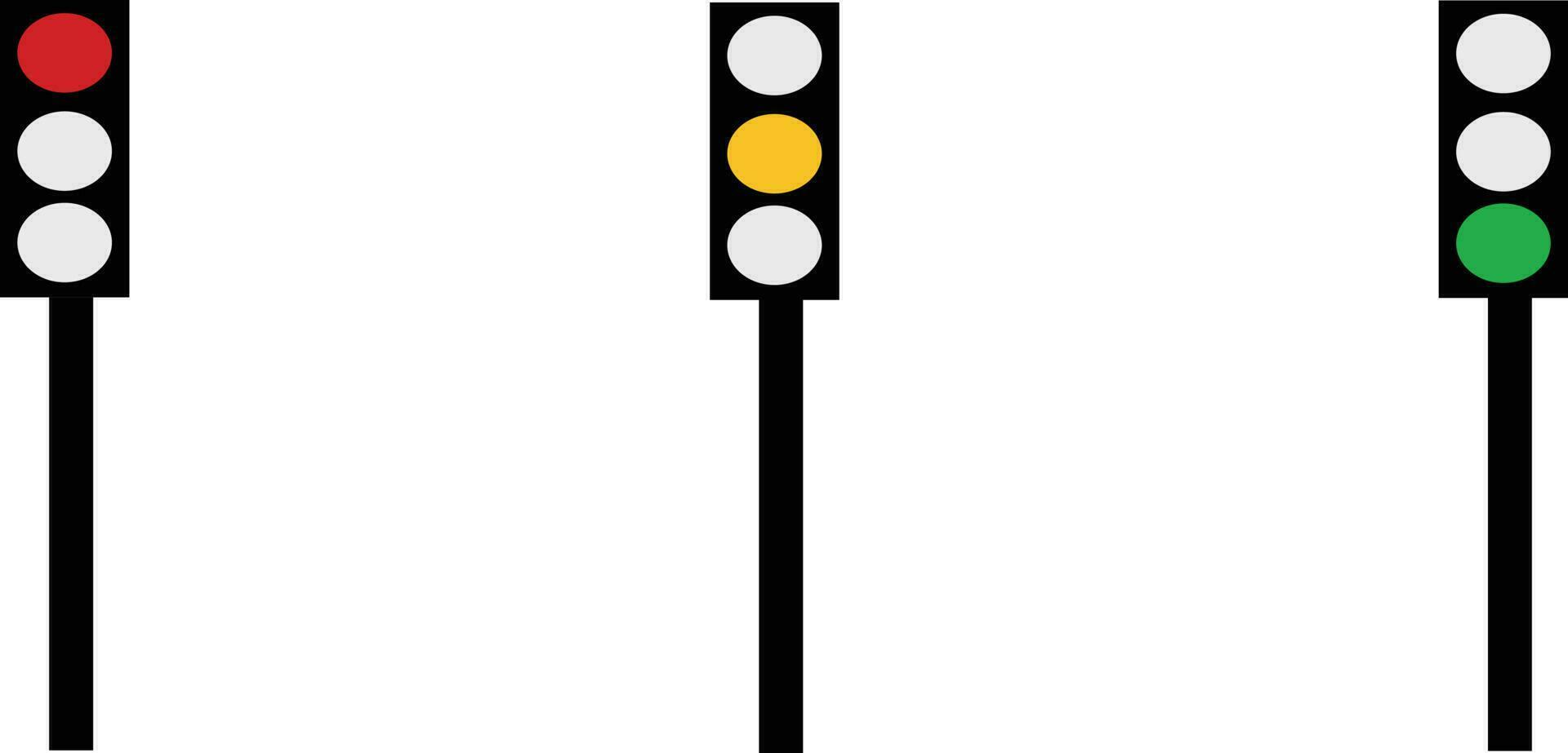 traffic lights isolated on white background vector