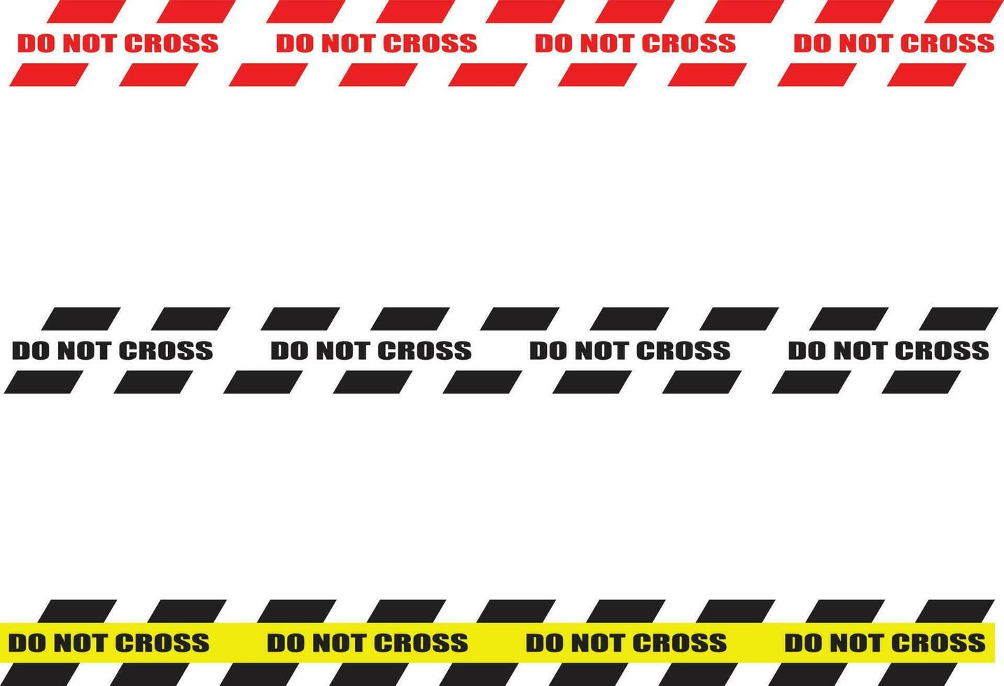 Don't Cross Sign strip vector