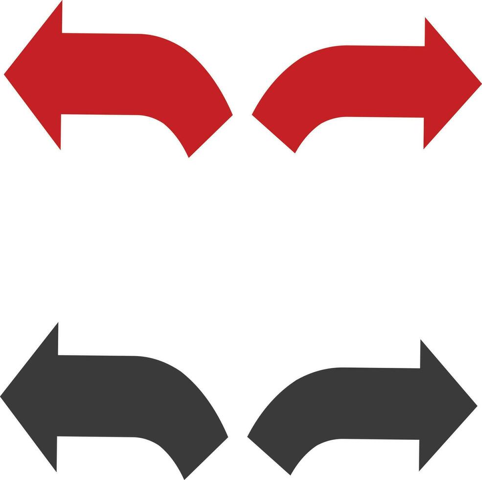 Set of direction arrows vector