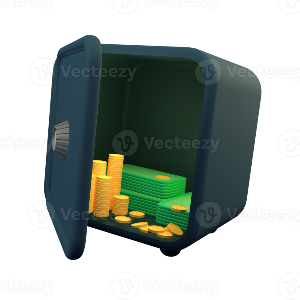 Creative Collection of 3D Safes Icons for Your Designs png