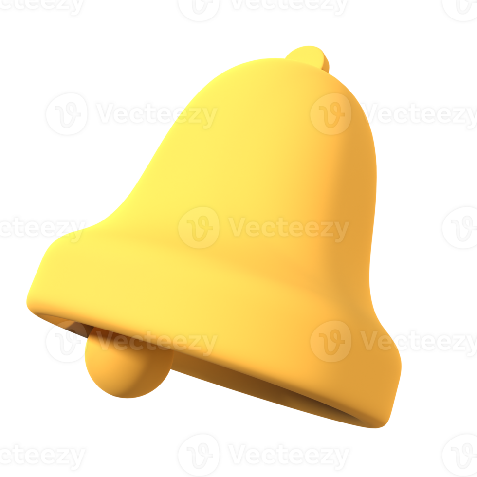 Creative Collection of 3D Bell Icons for Your Designs png