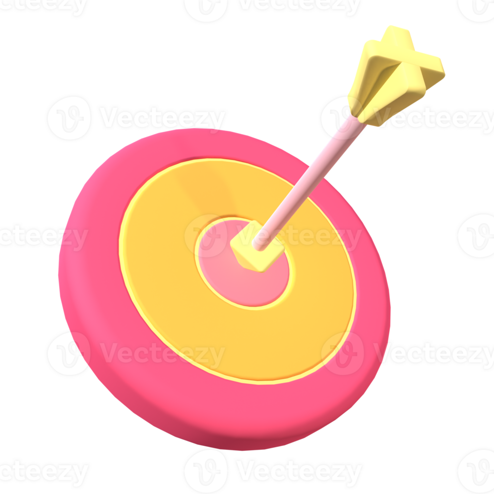 Creative Collection of 3D Target Icons for Your Designs png