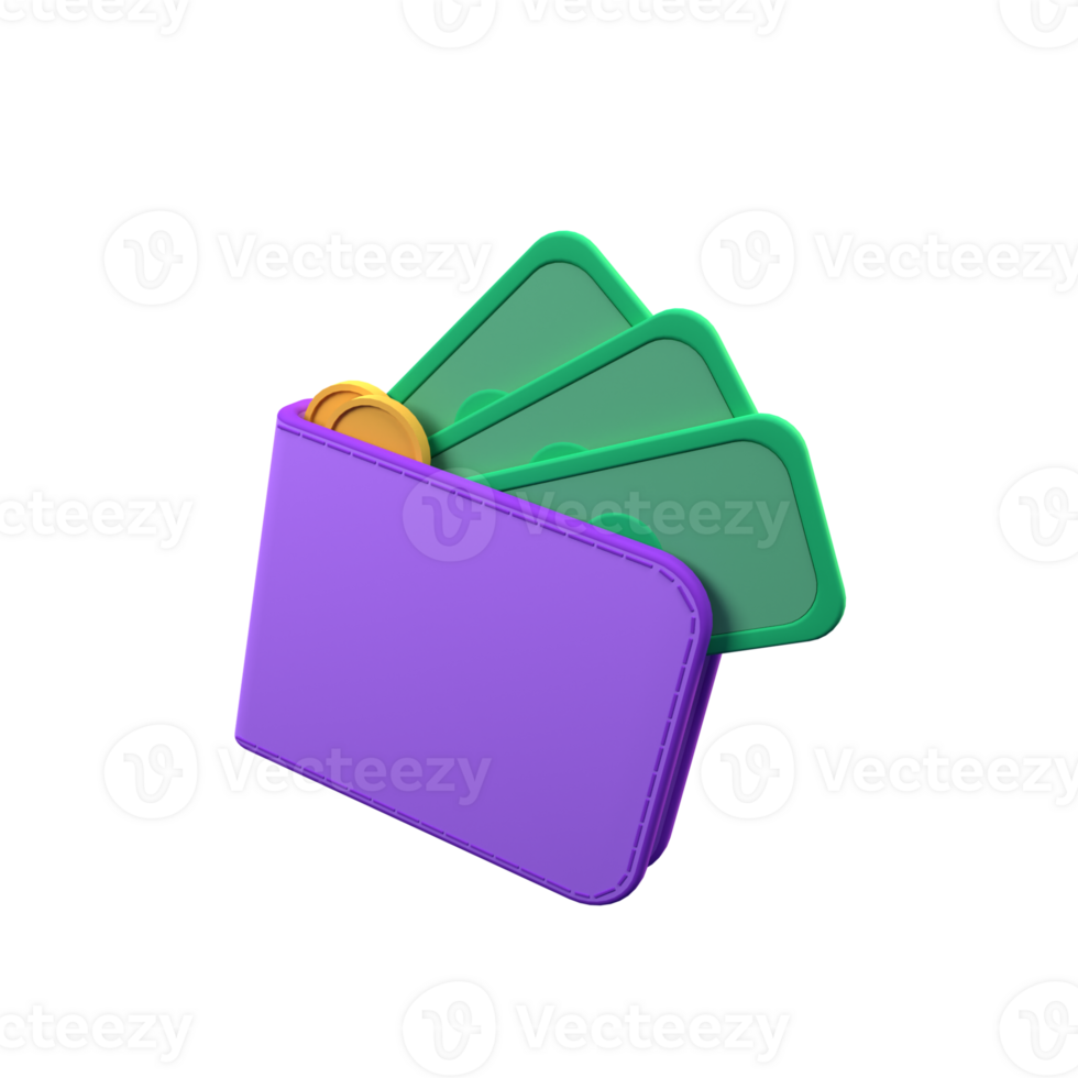 Creative Collection of 3D Wallet Icons for Your Designs png