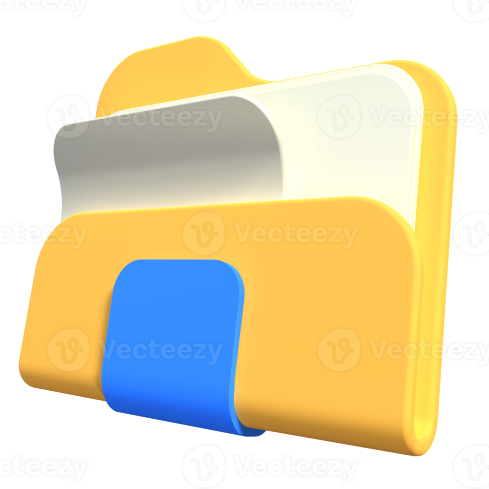 Creative Collection of 3D Folder Icons for Your Designs png