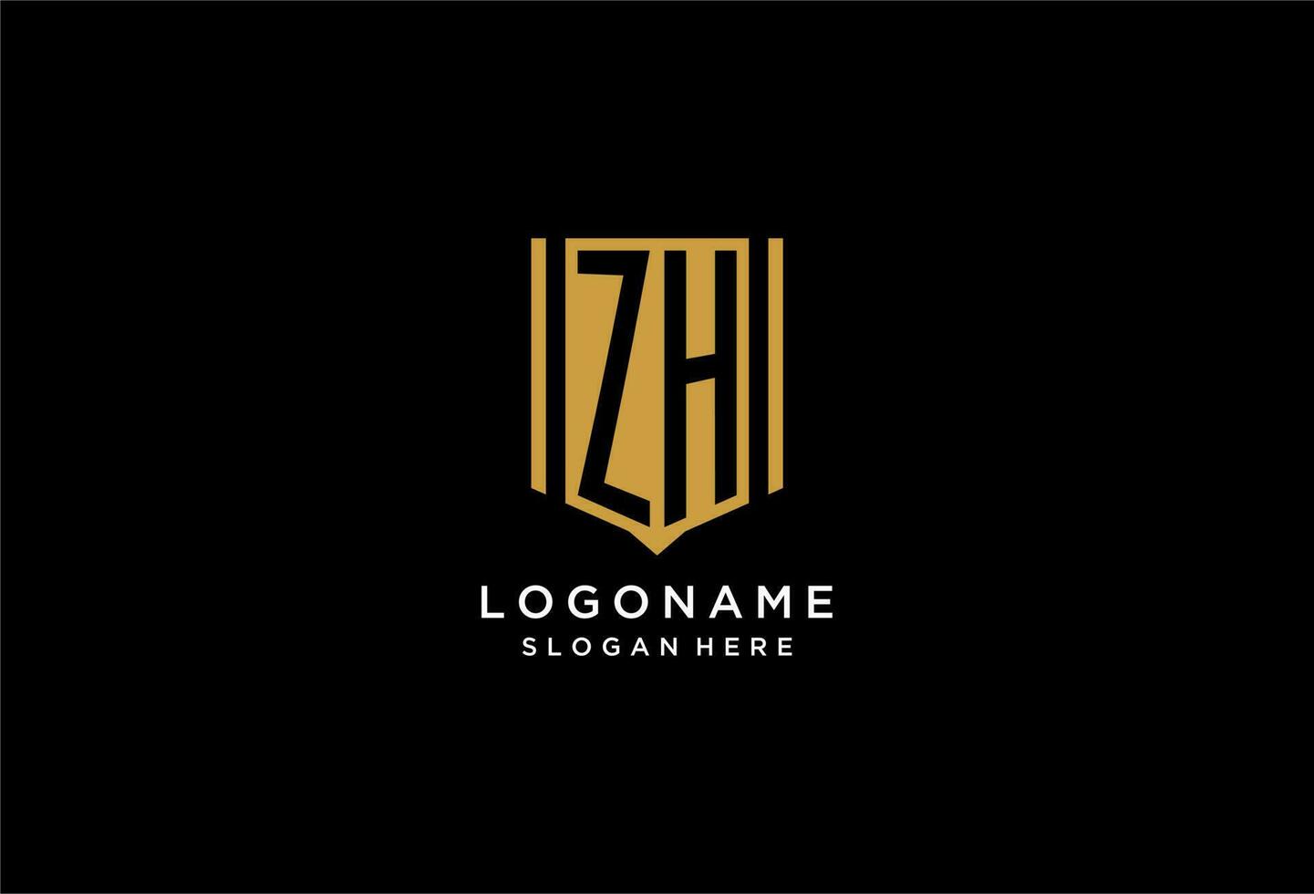 Zh Monogram Logo With Geometric Shield Icon Design 24304493 Vector Art Zh Monogram Logo With Geometric Shield Icon Design 24304493 Vector Art