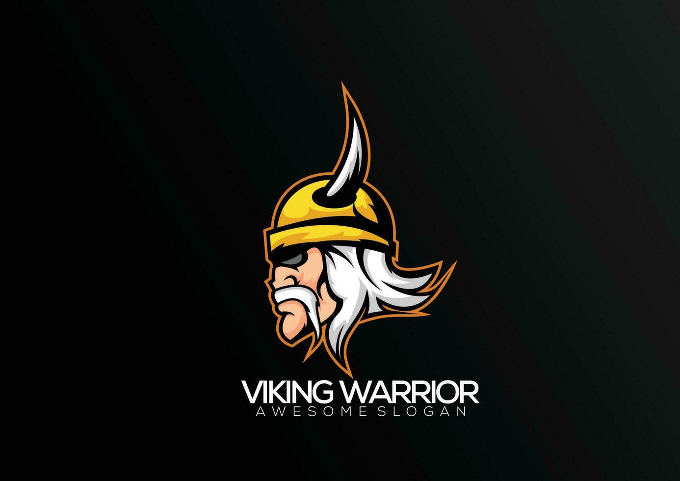 vikingo guerrero logo equipo deporte mascota diseño vector