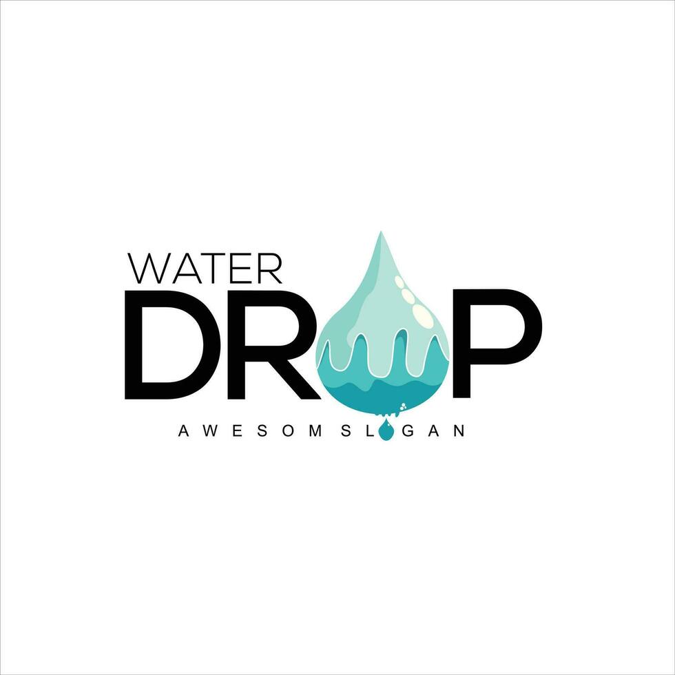 water drop logo design gradient color vector