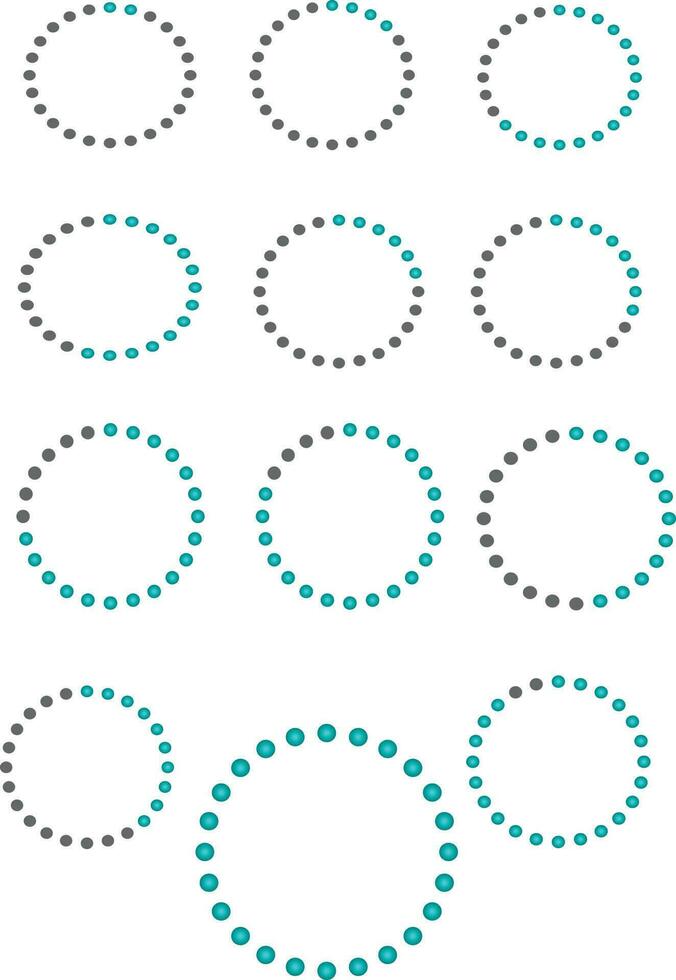 dotted loading rounded shape vector
