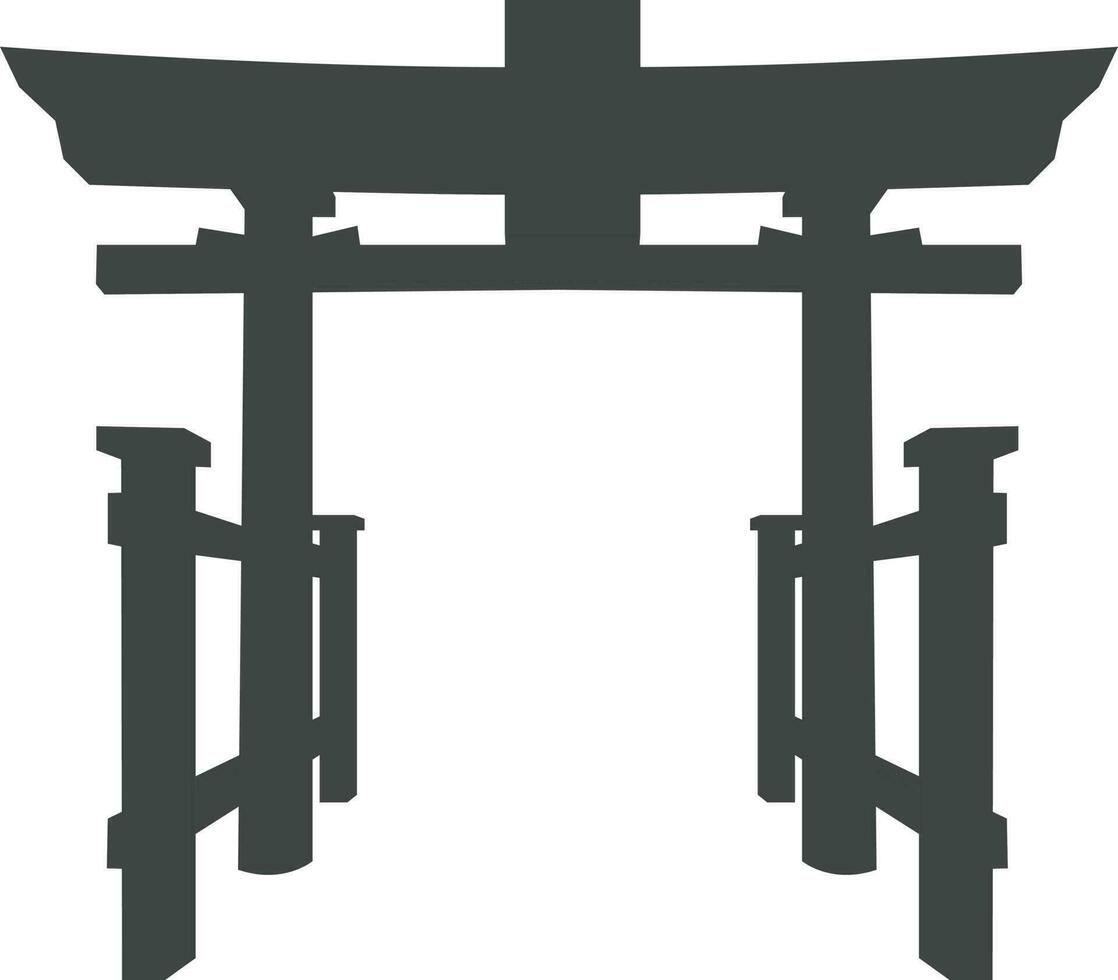 japanese temple door vector