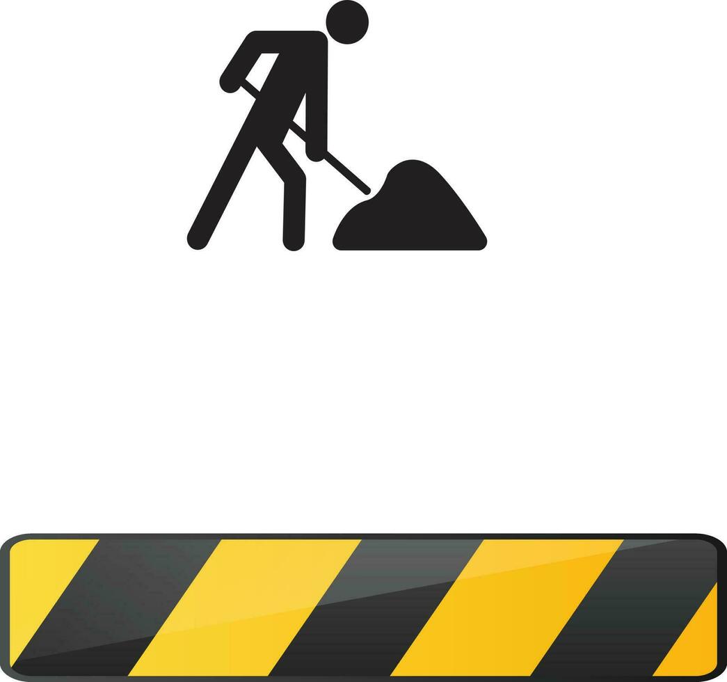 Construction site sign vector