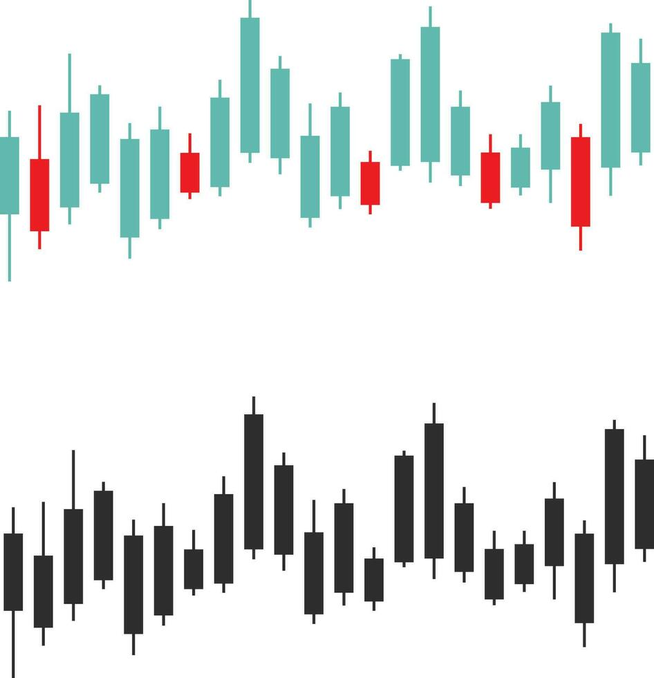 set of candlestick stock trading vector designs 24305027 Vector Art at