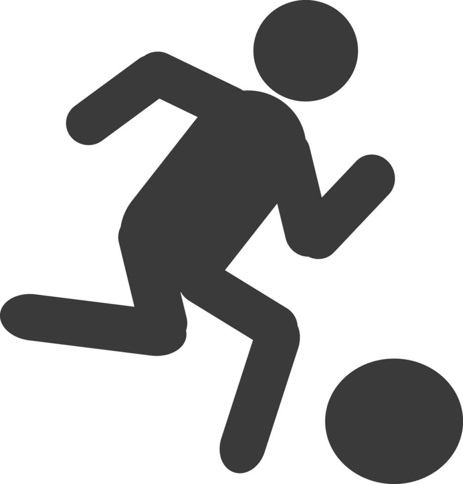 Playing Football Sign vector