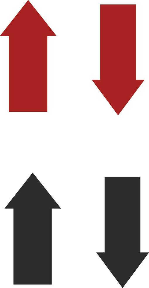 Up and Down Arrows set vector