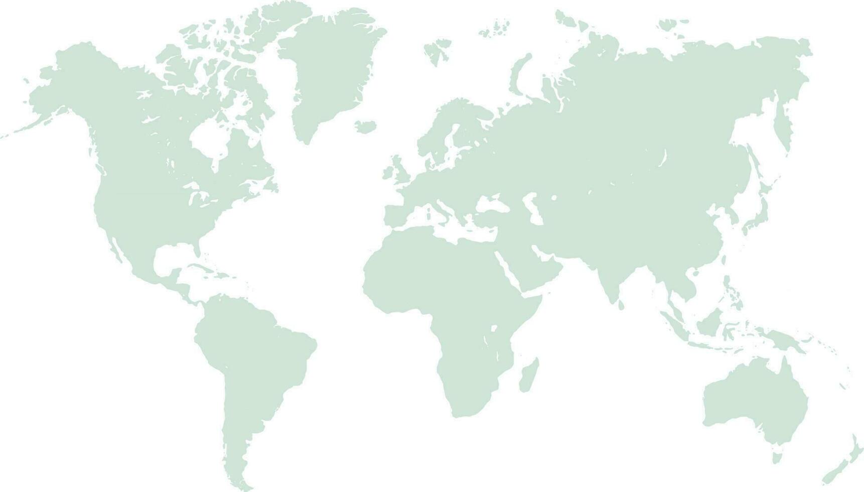 World Map in light green vector