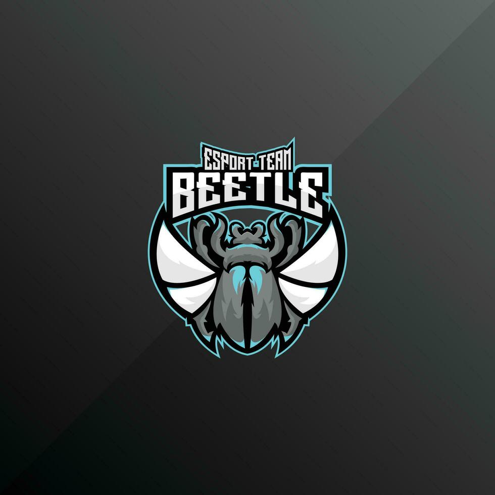 beetle esport logo gaming team design vector