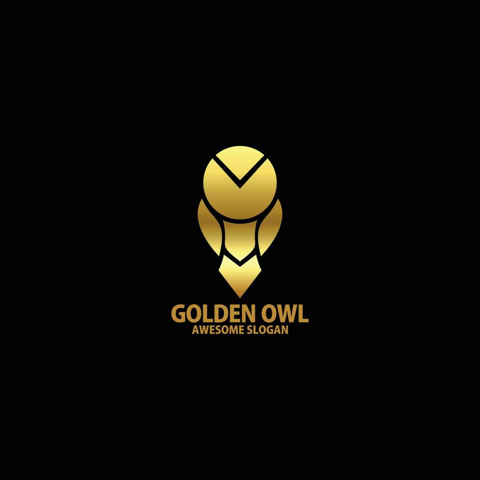 owl logo with luxury color design vector