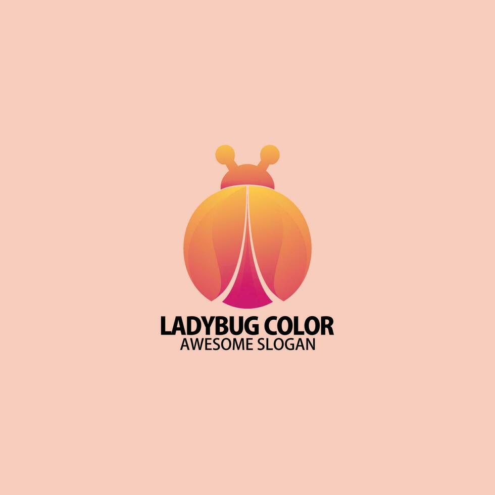 ladybug logo design gradient colorful vector
