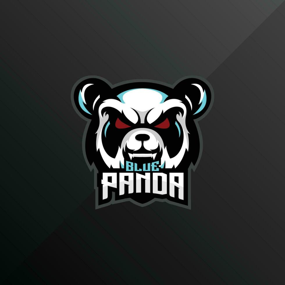 panda enojado logo diseño deporte equipo vector