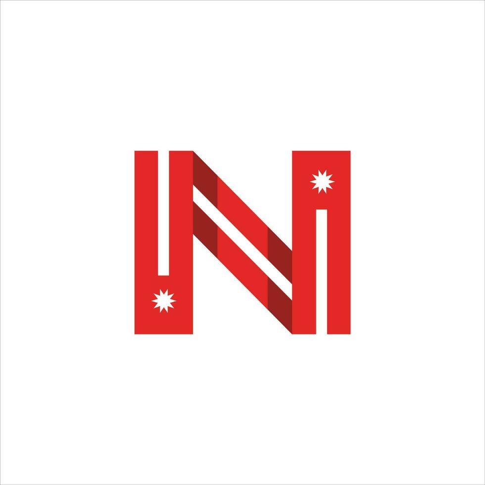 initial n logo design icon business vector