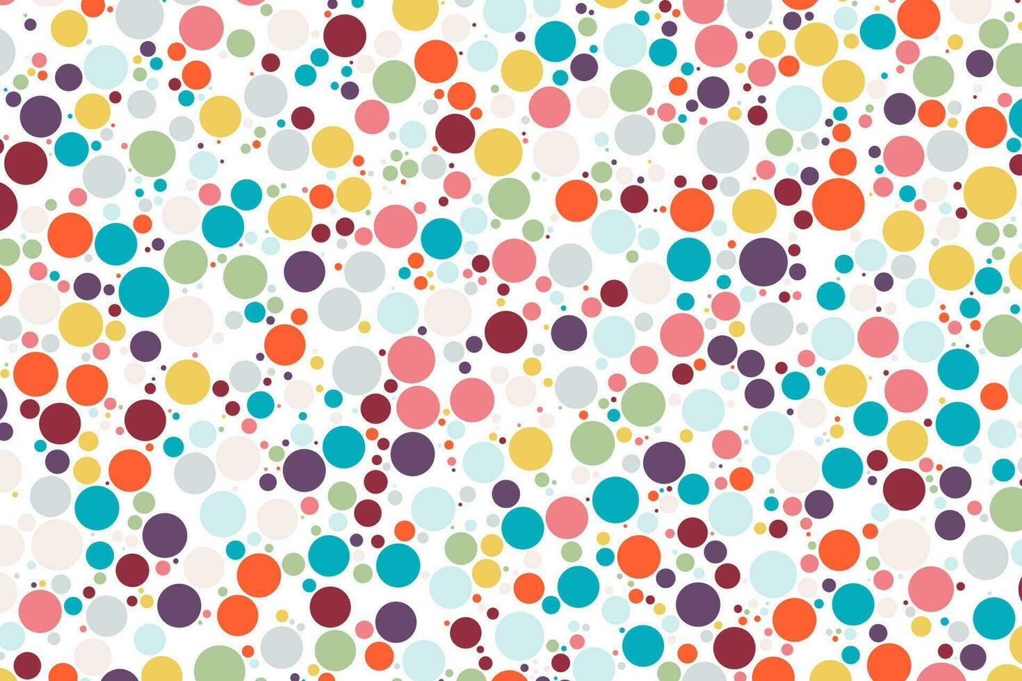 Colorful random circle vector background. Dot bubbles seamless pattern.