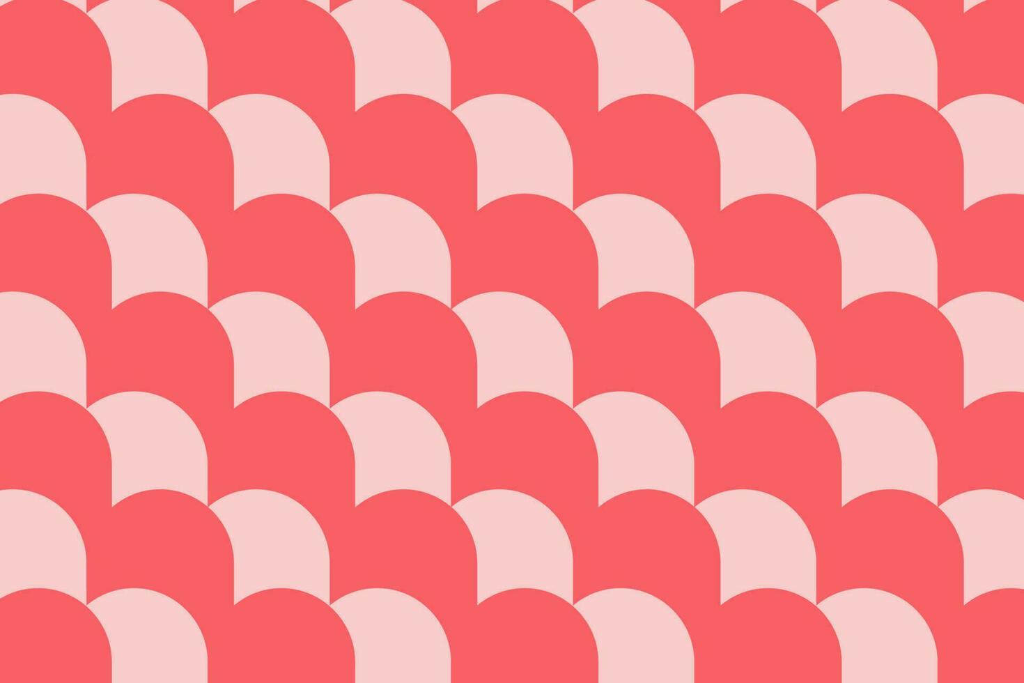 Red overlapping scallop scale pattern. oval oblong interlaced shapes backdrop. vector