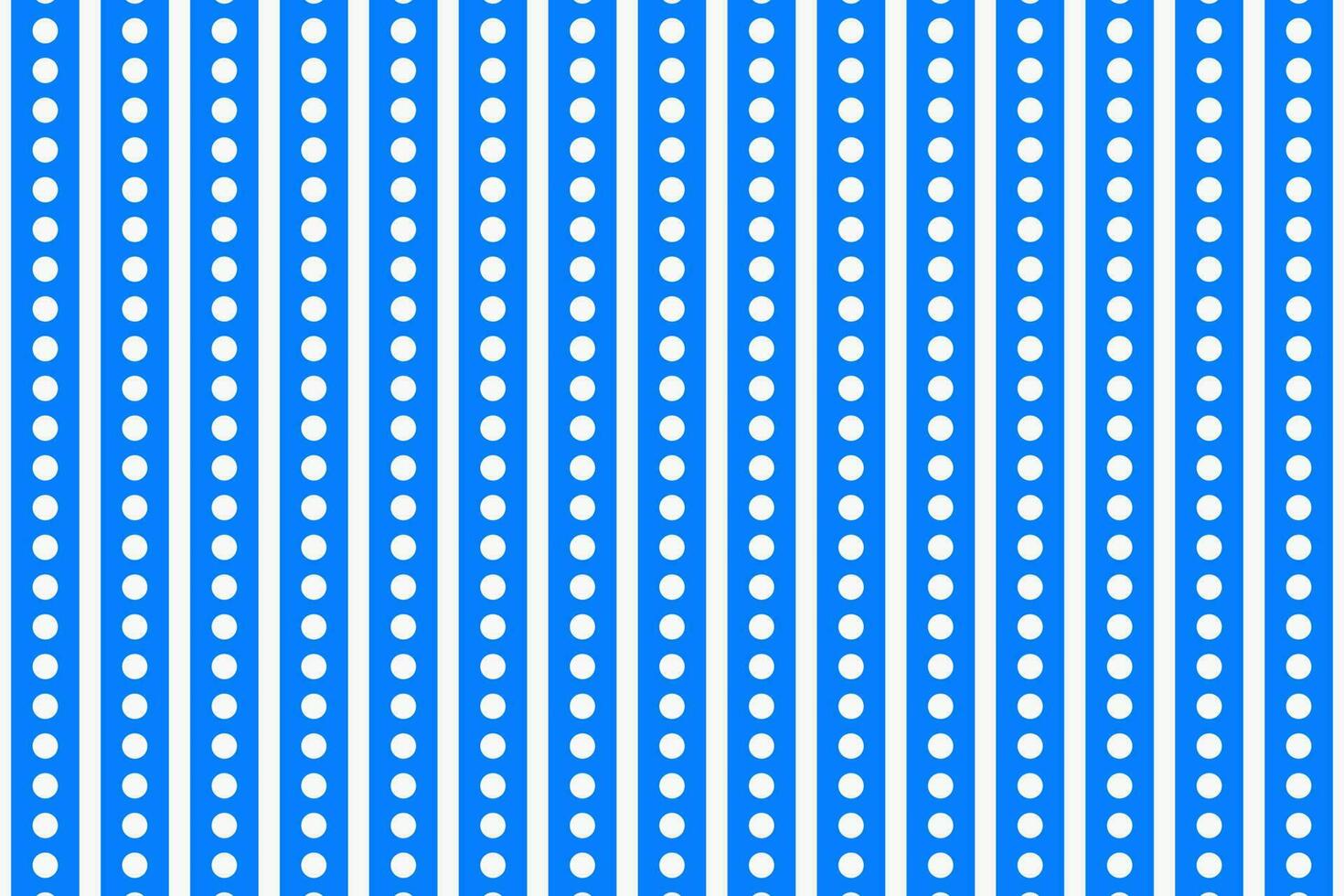 Blue and white vertical stripe dot circle grid. Seamless pattern vector background.