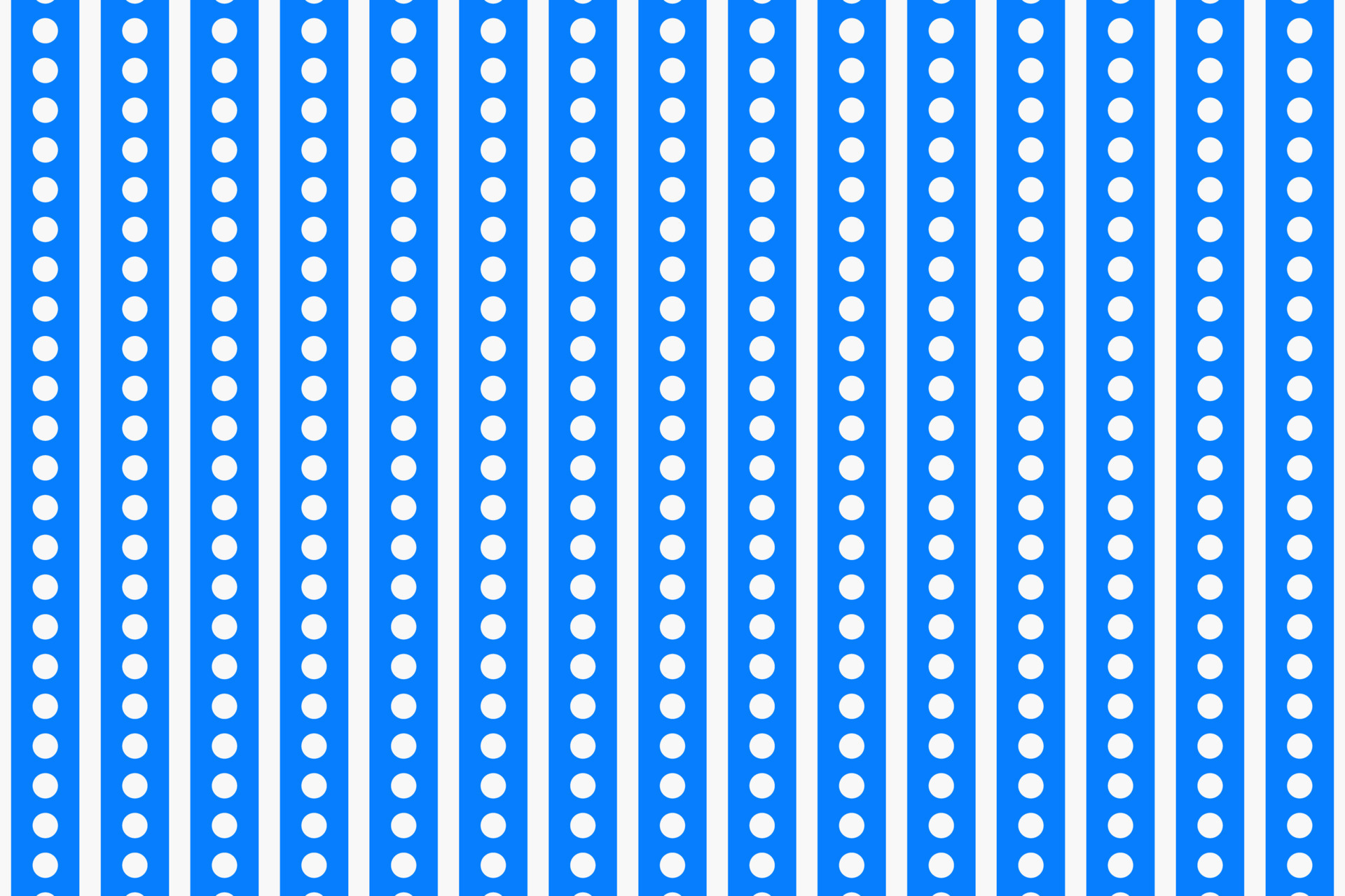 Blue and white vertical stripe dot circle grid. Seamless pattern vector