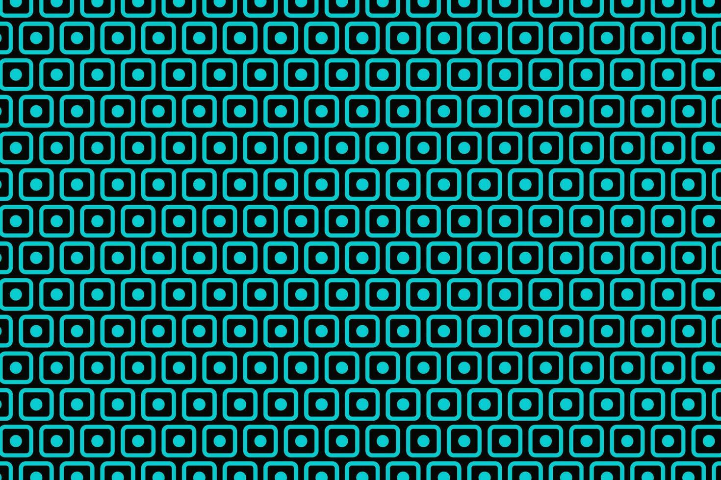 Cyan and black dot and square grid seamless pattern. Polka dots square frame vector illustration.