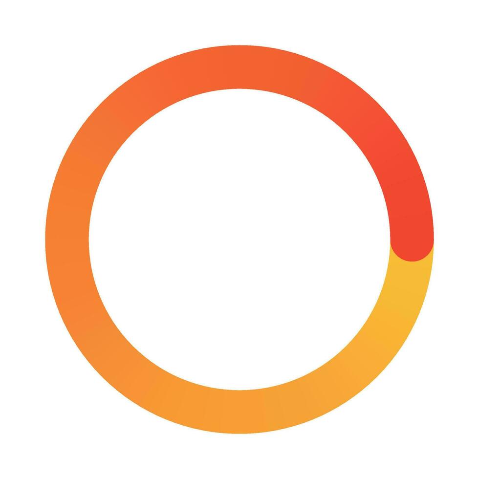 degradado anillo circulo marco desde naranja a rojo. resumido redondo frontera vector ilustración.