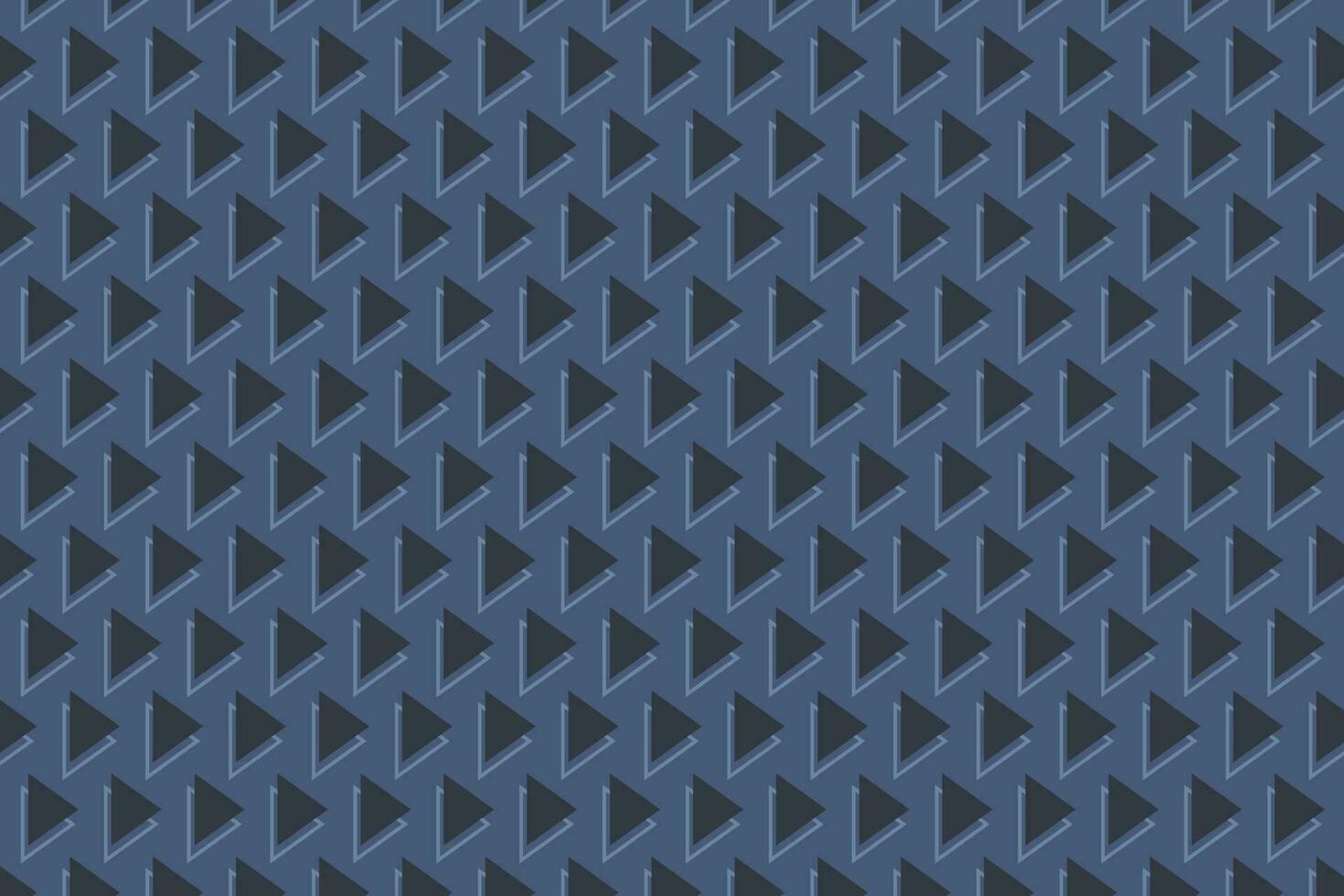 Blue triangle confetti seamless pattern. Memphis style triangular vector background.