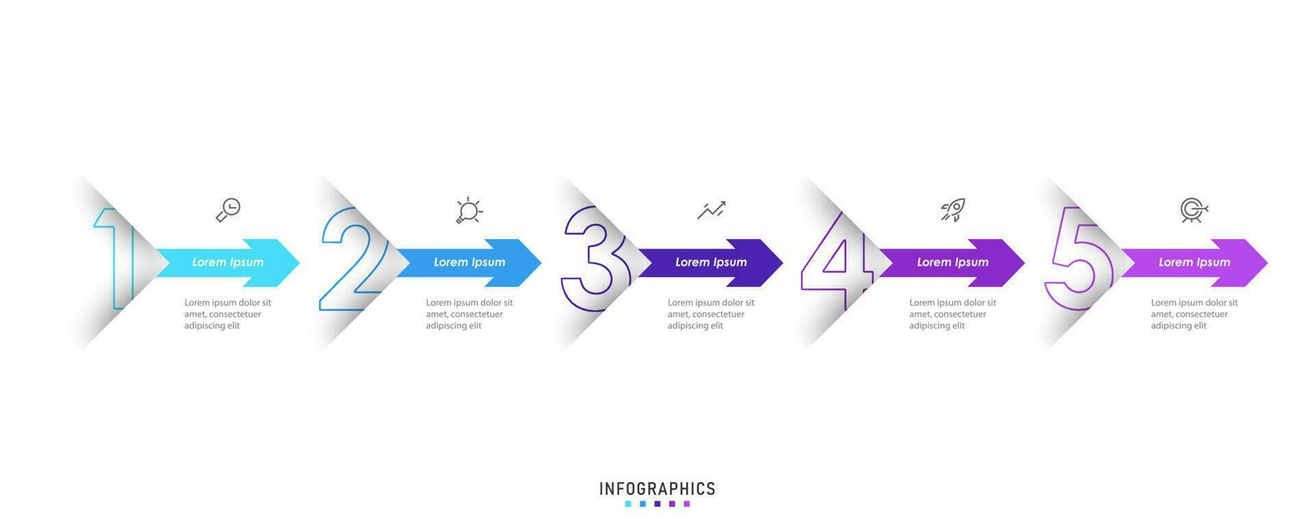 Vector Infographic label design template with icons and 5 options or steps. Can be used for process diagram, presentations, workflow layout, banner, flow chart, info graph.