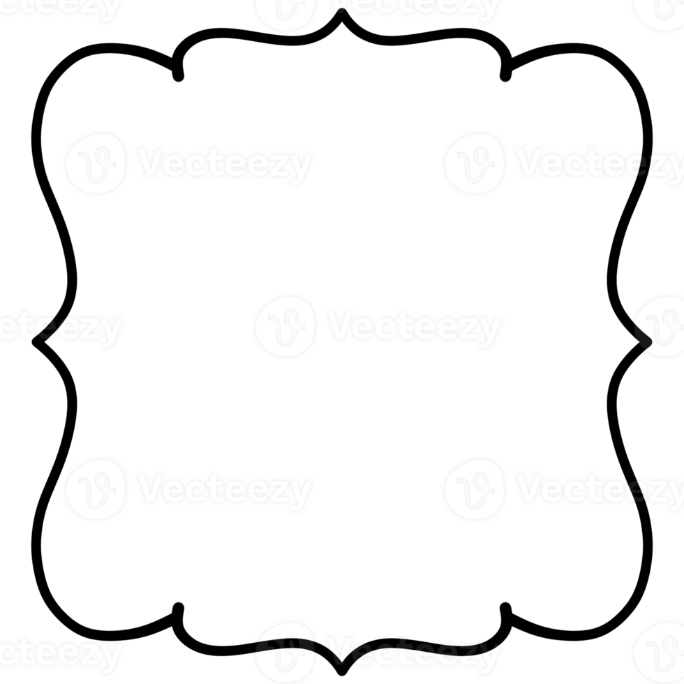 Decorative classic vintage frame border outline element illustration. Illustrated classic