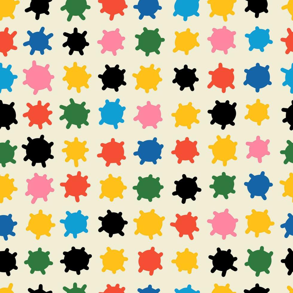 Hand drawn seamless sun pattern. Hipster illustranion. Modern graphic design. vector